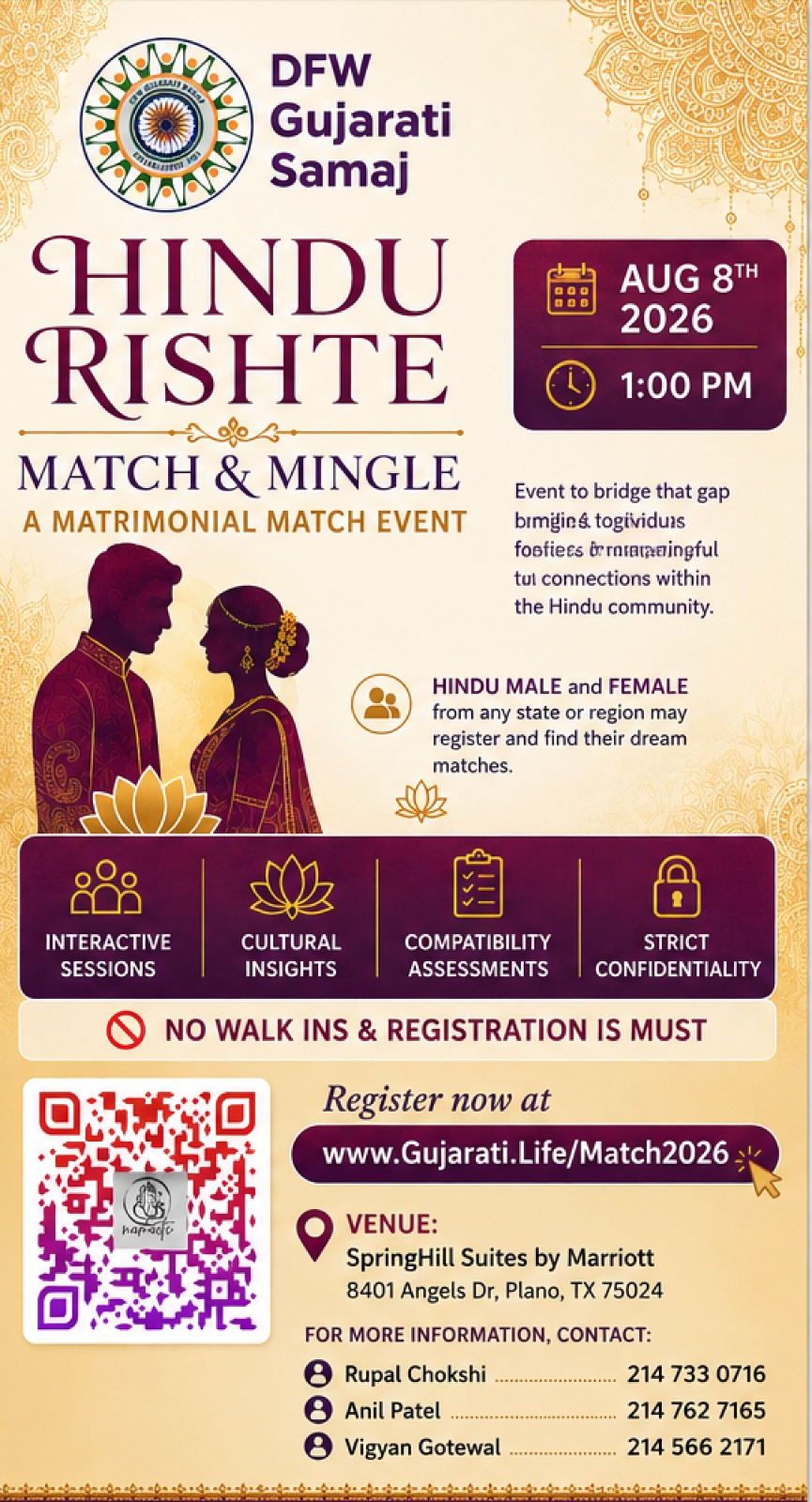 Hindu Rishte Match & Mingle - August 8, 2026
